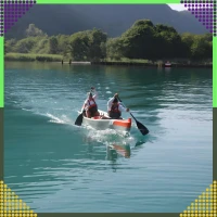 RealG RC-K-1021 Skladacie pádlo pre SUP/kajak, 3-dielne, 175 - 210 cm, 2 v 1