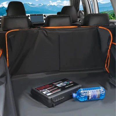 RealG RC-K-1672 Voděodolná ochranná podložka do auta pro psa 180 x 105 cm, černá