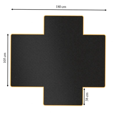 RealG RC-K-1672 Voděodolná ochranná podložka do auta pro psa 180 x 105 cm, černá