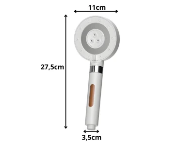 Verk 27616 Sprchová hlavica s filtrom, nastaviteľná, biela