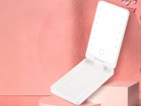 Verk 27634 Kozmetické zrkadlo s LED osvetlením, skladacie, USB, biele