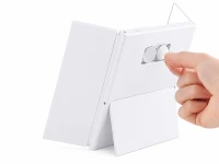 Verk 27635 Skladacie kozmetické zrkadlo so stojanom a LED osvetlením, biele