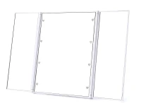 Verk 27635 Skladacie kozmetické zrkadlo so stojanom a LED osvetlením, biele