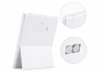 Verk 27635 Skladacie kozmetické zrkadlo so stojanom a LED osvetlením, biele