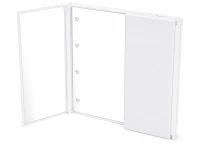 Verk 27635 Skladacie kozmetické zrkadlo so stojanom a LED osvetlením, biele