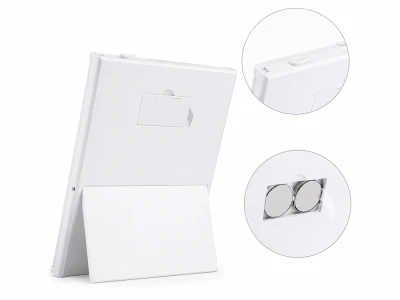 Verk 27635 Skladacie kozmetické zrkadlo so stojanom a LED osvetlením, biele