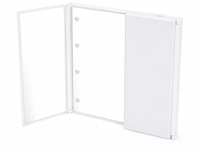 Verk 27635 Skladacie kozmetické zrkadlo so stojanom a LED osvetlením, biele