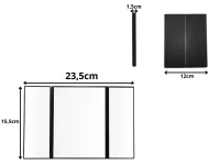 Verk 27635 Skladacie kozmetické zrkadlo so stojanom a LED osvetlením, čierne