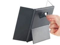 Verk 27635 Skladacie kozmetické zrkadlo so stojanom a LED osvetlením, čierne
