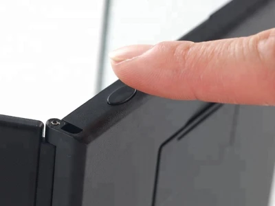 Verk 27635 Skladacie kozmetické zrkadlo so stojanom a LED osvetlením, čierne