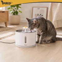 Purlov 27856 Fontána pre domáce zvieratá s filtrom a LED osvetlením, 2,4 l 