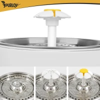 Purlov 27856 Fontána pre domáce zvieratá s filtrom a LED osvetlením, 2,4 l 