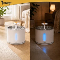 Purlov 27856 Fontána pre domáce zvieratá s filtrom a LED osvetlením, 2,4 l 