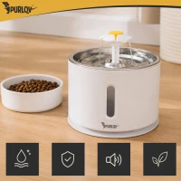 Purlov 27856 Fontána pre domáce zvieratá s filtrom a LED osvetlením, 2,4 l 