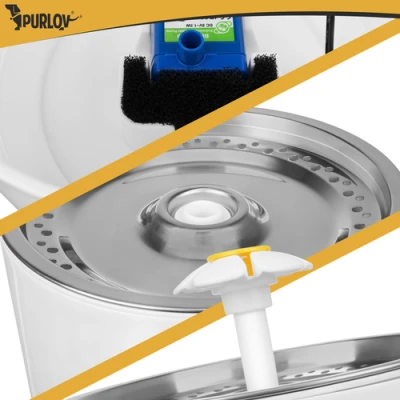 Purlov 27856 Fontána pre domáce zvieratá s filtrom a LED osvetlením, 2,4 l 