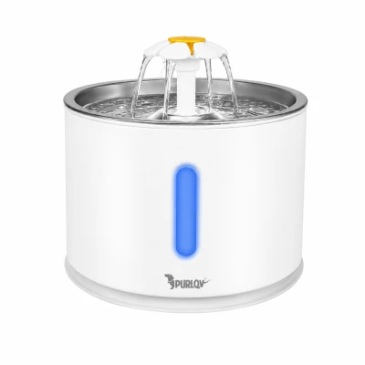 Purlov 27856 Fontána pre domáce zvieratá s filtrom a LED osvetlením, 2,4 l 