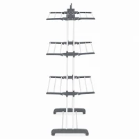RealG RC-K-2419 Skládací sušák na prádlo 4patrový, nosnost 50 kg, s kolečky