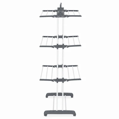 RealG RC-K-2419 Skládací sušák na prádlo 4patrový, nosnost 50 kg, s kolečky