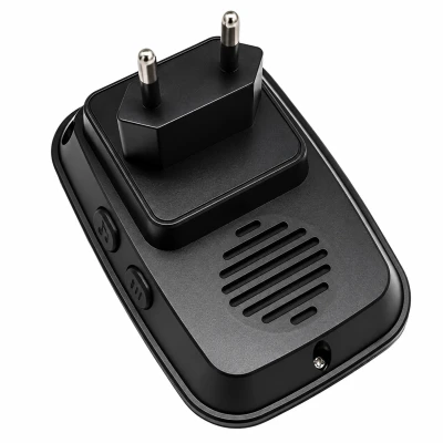 RealG RC-K-2382 Bezdrátový domovní zvonek IP44, 300 m, 60 melodií, černý