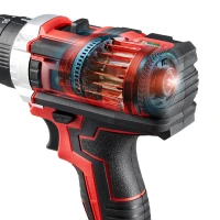 RealG RC-K-2298 Aku vrtačka / šroubovák 18 V, 2x baterie, LED osvětlení, kufr