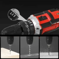 RealG RC-K-2298 Aku vrtačka / šroubovák 18 V, 2x baterie, LED osvětlení, kufr