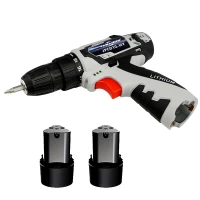 RealG RC-K-2299 Mini akumulátorová vŕtačka / skrutkovač 12 V, 2x 1,5 Ah batérie, LED osvetlenie, kufrík
