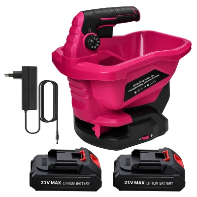 RealG RC-K-2346 Aku rozmetač hnojiva, osiva a soli 21 V, 3,3 l, růžový