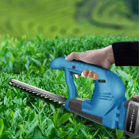 RealG RC-K-2312 Akumulátorové nožnice na živý plot 21 V, rezačka 38 cm, 2x akumulátor, modré