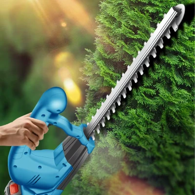 RealG RC-K-2312 Akumulátorové nožnice na živý plot 21 V, rezačka 38 cm, 2x akumulátor, modré