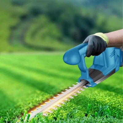 RealG RC-K-2312 Akumulátorové nožnice na živý plot 21 V, rezačka 38 cm, 2x akumulátor, modré