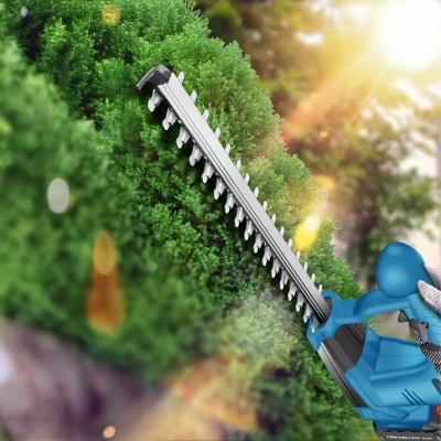 RealG RC-K-2312 Akumulátorové nožnice na živý plot 21 V, rezačka 38 cm, 2x akumulátor, modré