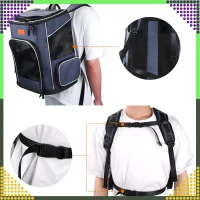 RealG RC-K-744 Prepravný batoh pre psov a mačky s ventiláciou, nosnosť 7 kg, 42 x 33 x 28 cm