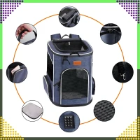 RealG RC-K-744 Prepravný batoh pre psov a mačky s ventiláciou, nosnosť 7 kg, 42 x 33 x 28 cm
