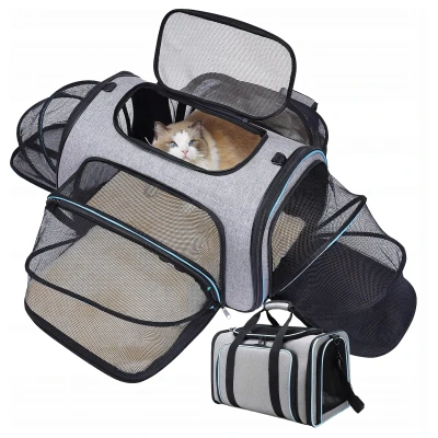 RealG RC-K-745 Prenosná taška pre psa/mačku - rozkladacia, do 8 kg, ventilácia 40×25×25 cm