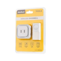 Rebel URZ3266 Bezdrôtový zvonček 230 V, 1x prijímač, 1x ovládač, 2x USB, 150 m, biely