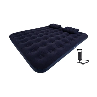 Avenli 24697 Nafukovacia matrac s ručnou pumpou, 2x vankúš, 203 x 183 x 22 cm, modrá
