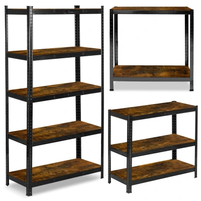Humberg 4852 Kovový regál 180 × 90 × 40 cm, černý