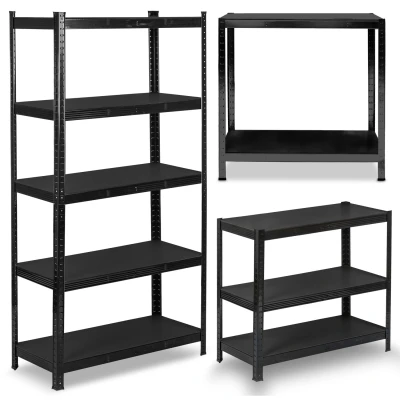 Humberg 4851 Kovový regál 180 x 90 x 40 cm HR-851, černý