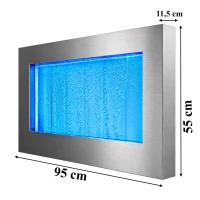 RealG RC-K-2506 Zavesená bublinková vodná stena s LED RGB osvetlením 95 x 55 x 11,5 cm
