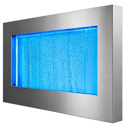 RealG RC-K-2506 Zavesená bublinková vodná stena s LED RGB osvetlením 95 x 55 x 11,5 cm