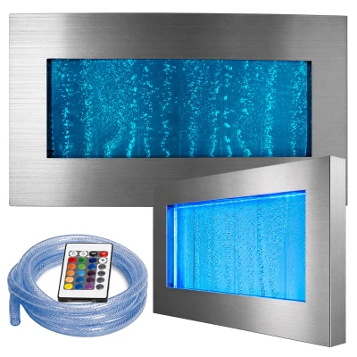 RealG RC-K-2506 Zavesená bublinková vodná stena s LED RGB osvetlením 95 x 55 x 11,5 cm