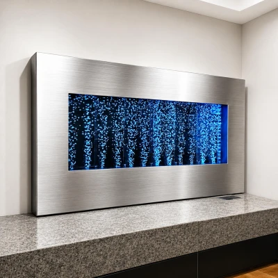 RealG RC-K-2506 Zavesená bublinková vodná stena s LED RGB osvetlením 95 x 55 x 11,5 cm