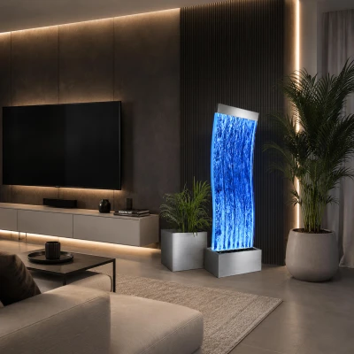 RealG RC-K-2502 Volně stojící bublinková vodní stěna s LED RGB osvětlením 183 x 50,5 x 28 cm