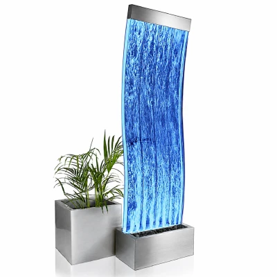 RealG RC-K-2502 Volně stojící bublinková vodní stěna s LED RGB osvětlením 183 x 50,5 x 28 cm