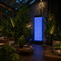 RealG RC-K-2503 Volně stojící bublinková vodní stěna s LED RGB osvětlením 150 x 39 x 26 cm