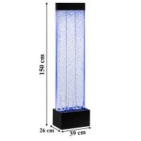 RealG RC-K-2503 Volně stojící bublinková vodní stěna s LED RGB osvětlením 150 x 39 x 26 cm