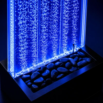 RealG RC-K-2503 Volně stojící bublinková vodní stěna s LED RGB osvětlením 150 x 39 x 26 cm
