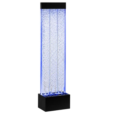 RealG RC-K-2503 Volně stojící bublinková vodní stěna s LED RGB osvětlením 150 x 39 x 26 cm