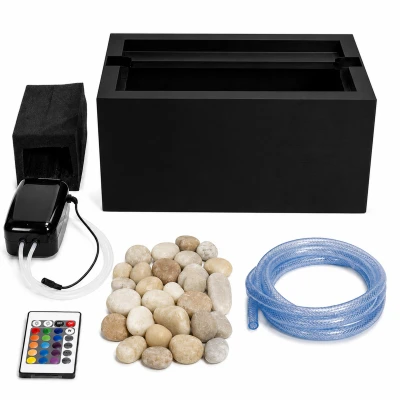 RealG RC-K-2503 Volně stojící bublinková vodní stěna s LED RGB osvětlením 150 x 39 x 26 cm