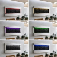 RealG RC-K-2507 Nástěnná kaskádová vodní stěna s LED RGB osvětlením 120 x 60 cm